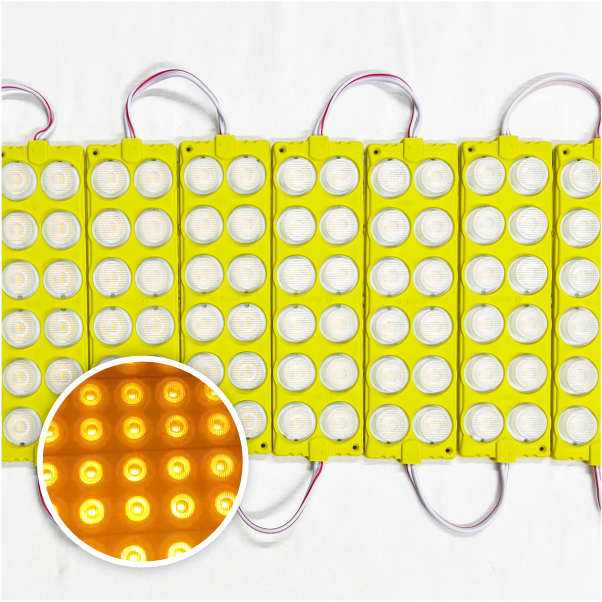 MODULO 12LED 13CM 12 WATTS 12V DC AMARILLO